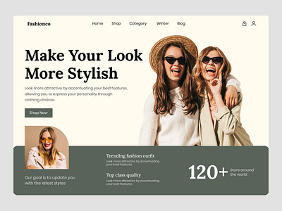 Fashion Landing Page design fashion fashion ui header landing page style website