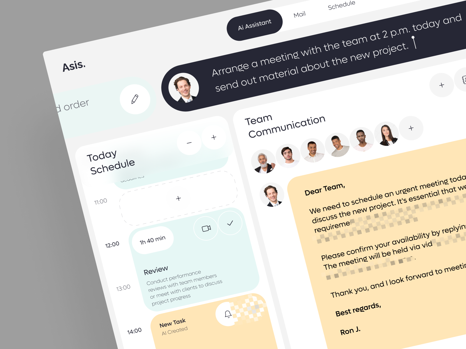 Asis - Personal AI assistant by Jack R. for RonDesignLab ⭐️ on Dribbble 