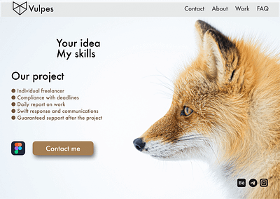 My web-site. Vulpes-designer branding design ui uiux design ux web design