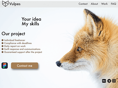 My web-site. Vulpes-designer branding design ui uiux design ux web design