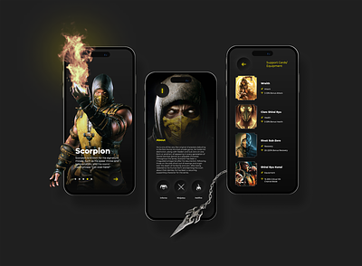 UI concept | Mortal Kombat Fandom application fandoms figma game game ui ui ui concept ui design unique design ux