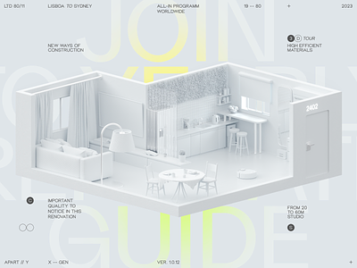 {R}enovate agency — concept 3d apartment branding design graphic design room