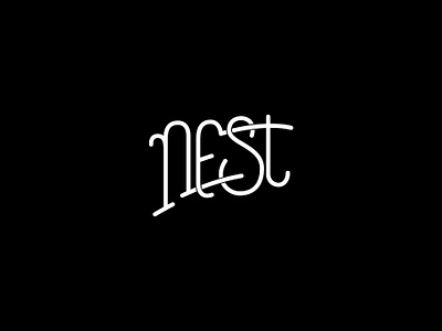 Nest lettering type typography