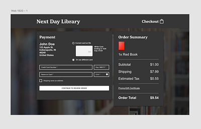 Daily UI #002 - Credit Card Checkout adobe xd checkout page credit card checkout dailyui form page hifi mockup ui ui design web design web page xd prototype