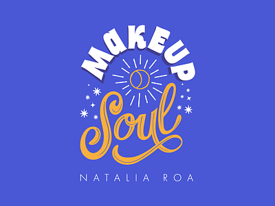 Makeup Soul branding design hand type handmadefont illustration lettering logo makeup soul type