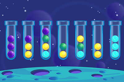 Graphics for the game ... space test tubes design galaxy graphic design illustration universe vector