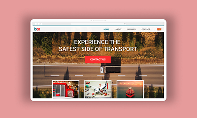 Transport & logistics website design landing page logistics transport uxui web design