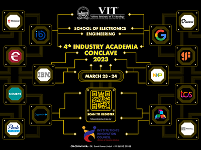 Banners & Standees for IAC'23 @ VIT University Vellore branding design logo vector