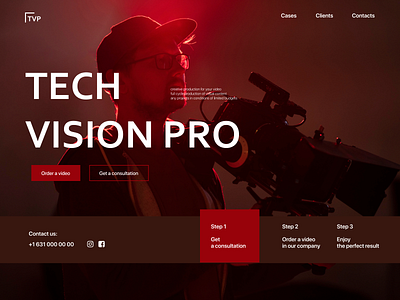 Tech vision pro (landing page) design figma interface landing landing page ui user interface ux web website