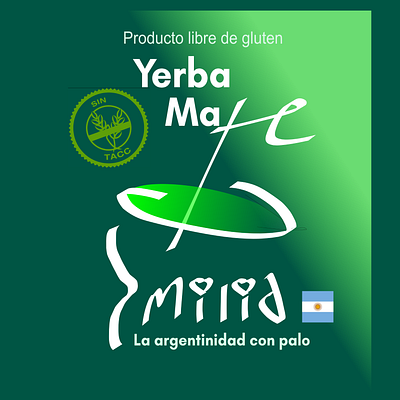 Yerba mate Emilia logo branding graphic design logo vector