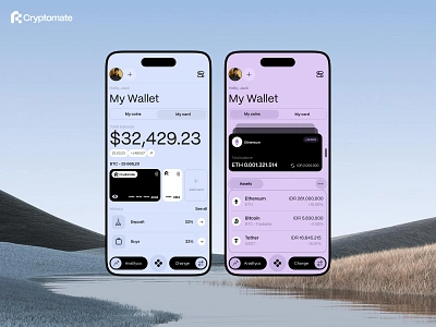 Cryptomate: Wallet App design 3d app design awsmd card banking clean crypto wallet digital digital bank environment finance fintech minimal mobile mobile app mobile bank modern ui saas startup wallet app web design