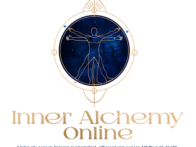 Inner Alchemy Online Logo aclhemy branding chemical davinci design galaxy illustration logo logo design modern signature logo space stylish unique vector