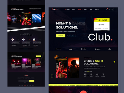 Night_club_Landing_Page agency awesome design creative design design illustration logo top designer typography ui web design