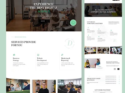Digital Agency Website agency design digital landing page minimal popular shot saas startup ui uidesign website