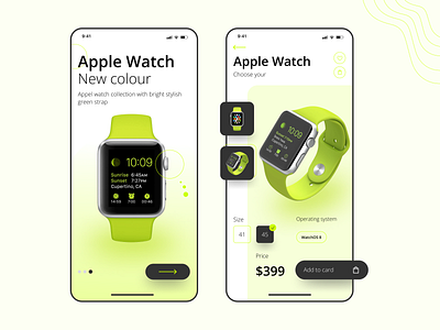 Mobile app - sale of apple technology, apple watch app branding design figma illustration landing pagr mobile app photosop ui ux