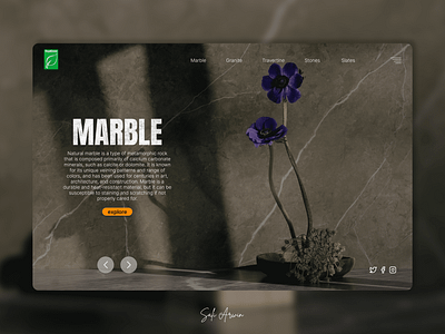 Landing Page Ui Design-Royal Green Marble Company - Sharjah UAE app branding design graphic design illustration logo motion graphics ui ux vector
