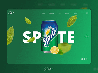 UI Design - Sprite Soft Drink app branding design graphic design illustration logo motion graphics ui ux vector