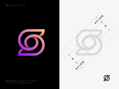 S letter, modern logo design a b c d e f g h i j k l artist geometric golden ratio icon logo designer m n o p q r s t u v w x y z mark modern modern letter logo monogram s s letter s logo spin symbol tech technology logo top typhography