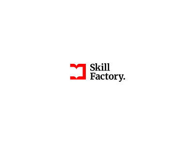 Skill Factory Logo 🧠📚 branding design graphic design logo minimal