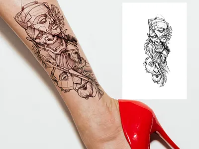 Tattoo Sketch Design artist artwork design illustration logo portrait portrait art sketch sketchbook