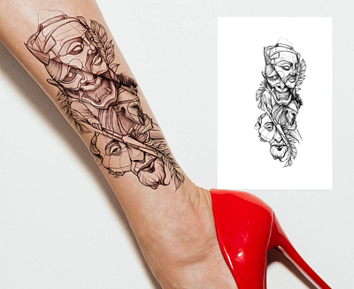 Tattoo Sketch Design artist artwork design illustration logo portrait portrait art sketch sketchbook
