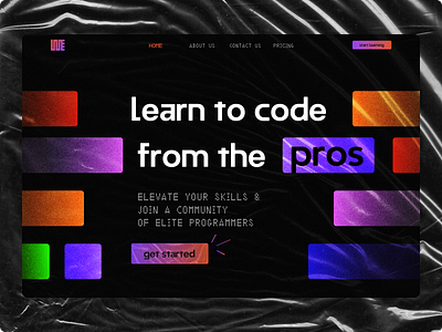 Coding course landing page design graphic design illustration ui vector website