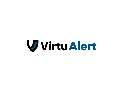 VirtuAlert branding design logo logodesign minimal