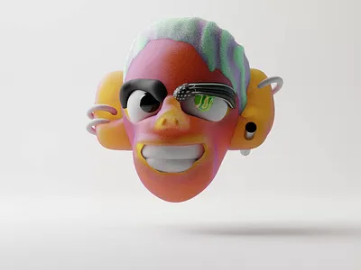 3d Avatar Character 3d art avatar boy branding colorful crazy design experimental eyes face graphic design graphics man metaverse motion motion graphics portrait pride sculpting