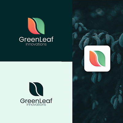 GreenLeaf logo abstract app art brandidenty branding design flat graphic design icon illustration illustrator logo logo design minimal monogram ui vector