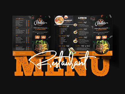 Restaurant Menu Design | Trifold Broucher design branding broacher design creative design food menu freelancer graphic design graphicdesign graphics designer illustrator menu design minimal menu design print print design restaurant menu design trendy design trifold trifold broacher typography visual identity