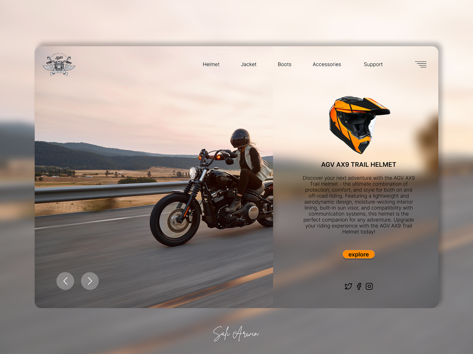 UI Landing Page Riders Portal by Sali Arwin on Dribbble