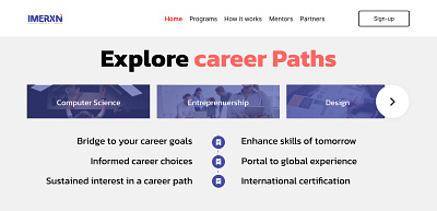 Explore section of a website landing page branding career druids explore graphic design landing page ui ux