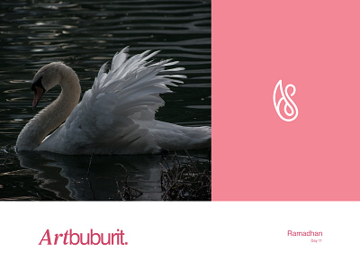 ARTbuburit Logo Day 0.11 animal animallogo black branding design graphic design idea ikon illustration logo minimalism minimalist pink swan ui vector white