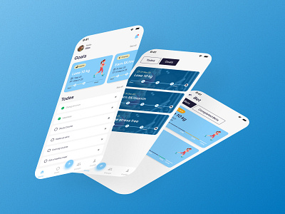 Personal Goal and Todo Planner App app app uiux appui fitness fitness goal app goal app mobile ui planner tasker app todo todoapp ui uiux ux wellness