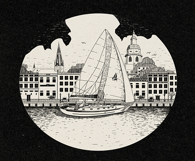 Dock animation illustration logo