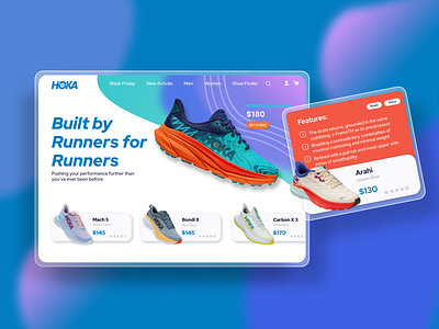 Hoka Website Redesign app branding design ecommerce website graphic design landing page landing page design mobile design running shoe app running shoe website ui uidesign user experience user interface ux web ecommerce web page web redesign website website design