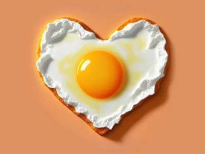 Loveggs breakfast detail eggs food funny graphic design heart shape illustration love minimal photomanipulation valentines