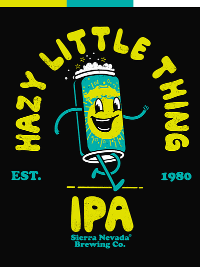 Hazy Little Thing IPA Merch Design digital illustration graphic design heritage layout mascott design merch design merchandise photoshop procreate retro style tshirt design