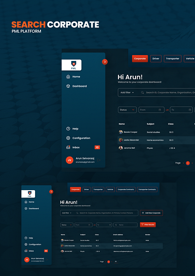 Admin UI Dashboard Design - PML branding design illustration logo ui ux web website