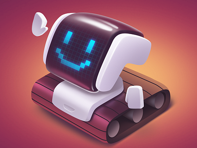 Blocky Bot v2 2d bot character design illustration robot