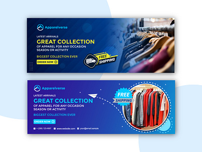 Clothing Brand Facebook cover page and web banner design ads advertising background banner banner ads banner pack clothing brand facebook ad facebook ads facebook banner facebook post flyer google ad banner instagram banner instagram post social media social media banner web banner ad