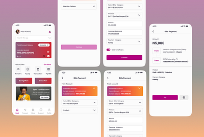 Vbank UI Clone design fintech ozioma payment perfelina ui