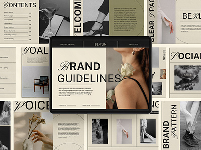 BERLIN Brand Guidelines Template brand brand guide branding canva canva template graphic design identity