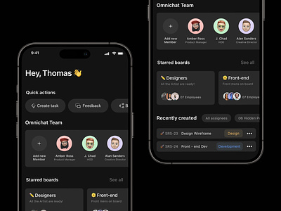 Omnibot Project Management app admin agency app company control dark mode dashboard figma finance management mobile product project project management prototype responsive team ui user interface ux