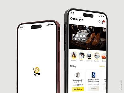 Onerupee E-commerce Mobile UI adobe branding design illustration illustrator logo mobile mobileui ui ui design uidesign website