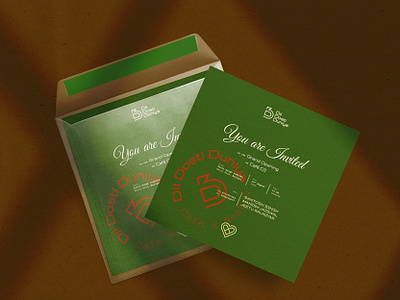 D3 Cafe n Restro brand invitation card stationery design.... brand design brand identity branding cafe branding card card design colourful design graphic design greeting greetings card identity invitation invitation card logo logo design print design restro branding stationery visual identity