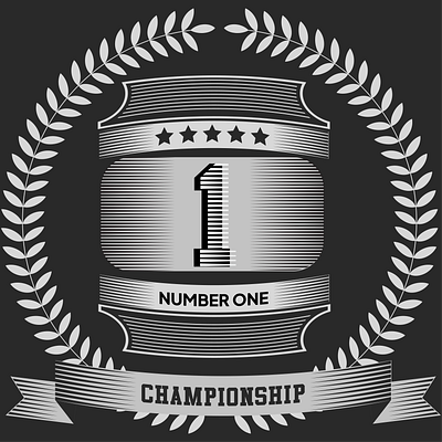 winner emblem with the number 1 place