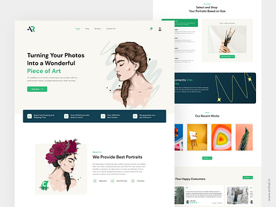 Art Landing Page adobe branding design illustration illustrator landing landingpage logo page ui ui design uidesign ux website