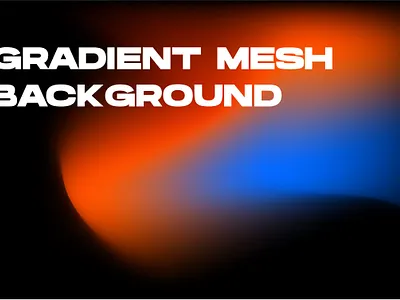 gradient mesh orange and blue background graphic
