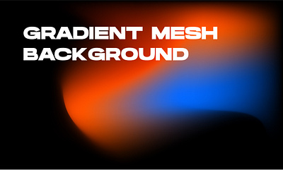 gradient mesh orange and blue background graphic